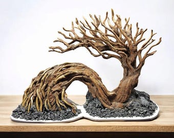 水槽の木の切り株流木盆栽流木の根の装飾水槽 - Etsy 日本