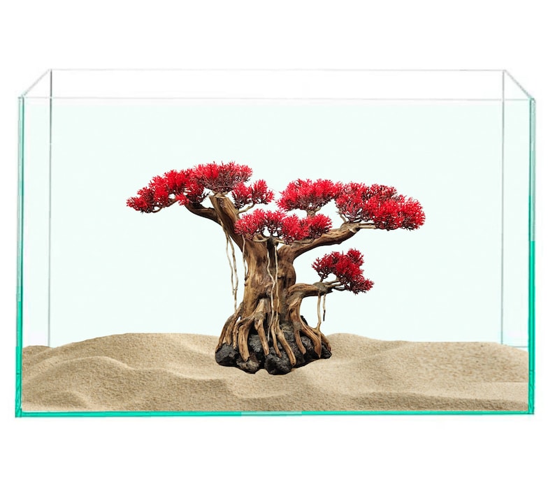 Bonsai Tree Aquarium, Bonsai Driftwood Fake Moss, Bonsai Driftwood