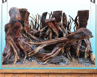 Aquarium Driftwood Background Hardscape for Aquatic Plants | Axolotl, Betta Fish & Shrimp Decoration