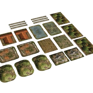 2D Terrain Tournament Set compatible with The 9th Age