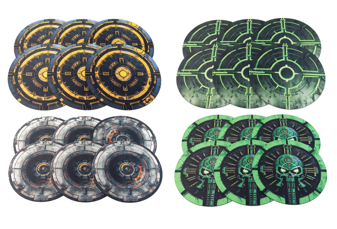 Zones De Terrain En Caoutchouc Pour Warhammer 40K - 5 Pièces