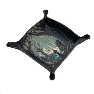 Dice Tray For Tabletop Games and RPG compatible with Wonder Book, Roll Player, Ashes Reborn - Slavic Forest