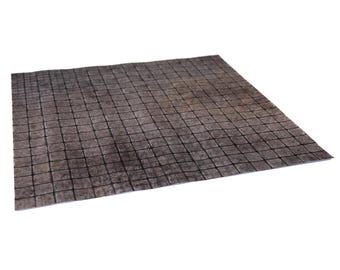 Tapis de combat effaçable à sec pour RPG avec grille - Tapis de combat effaçable à sec pour RPG compatible avec les RPG - Carrelage