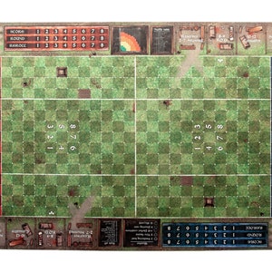 Pitch 35.5"x27.5" / 90x70 cm - Rubber mat compatible with Blood Bowl / Blood Bowl 7s