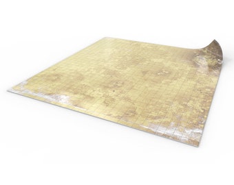 Tappetino da gioco di ruolo cancellabile a secco 80 x 80 cm con griglia - tappeto da battaglia cancellabile a secco per giochi di ruolo compatibile con D&D, Pathfinder, World of Darkness - Papyrus