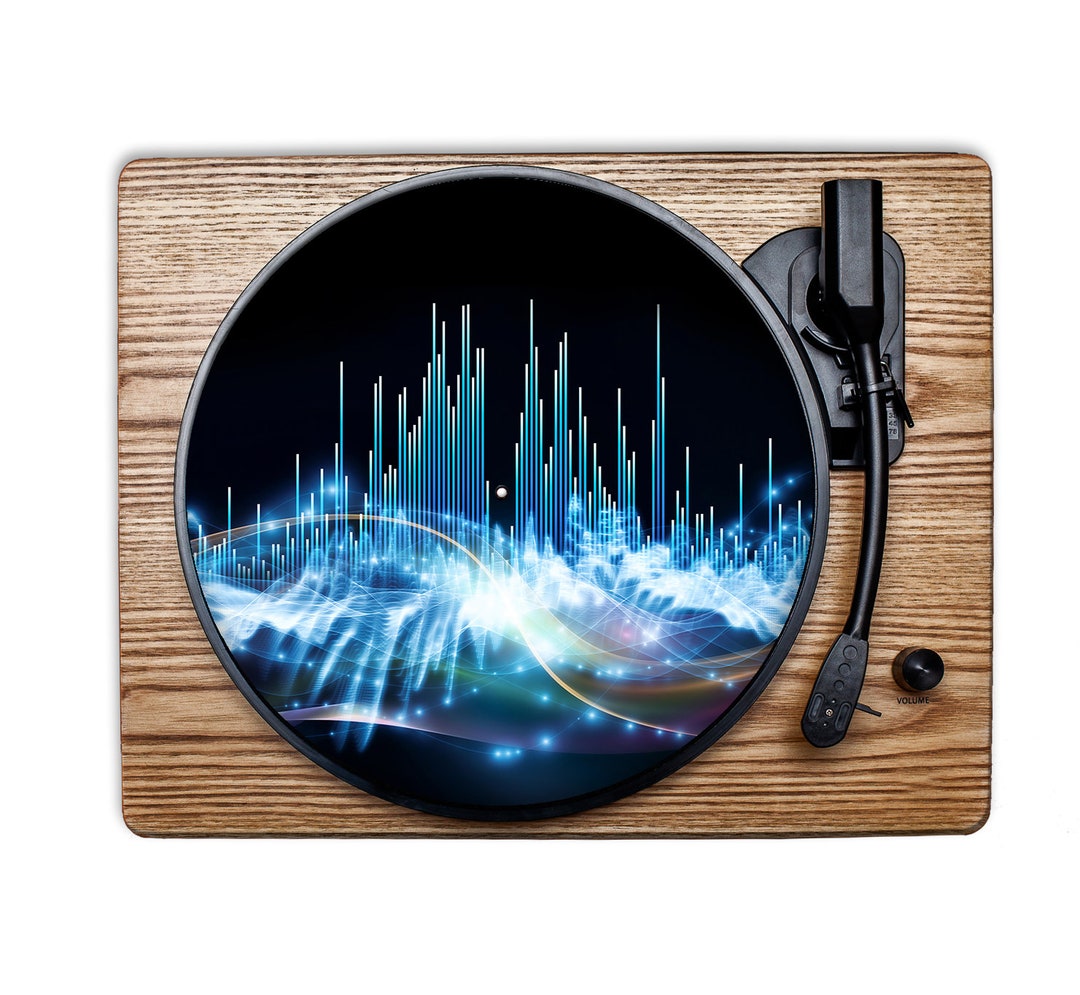 Slip Mat Rubber Record Mat waves of Sound Turntable, Gramophone Mat 30