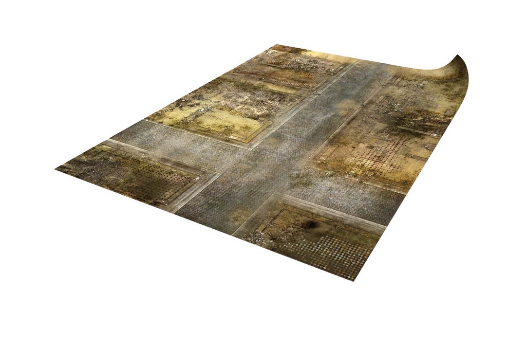 Desert Ruin 44”x60” / 112x152 Cm - Rubber Mat for Battle Games ...