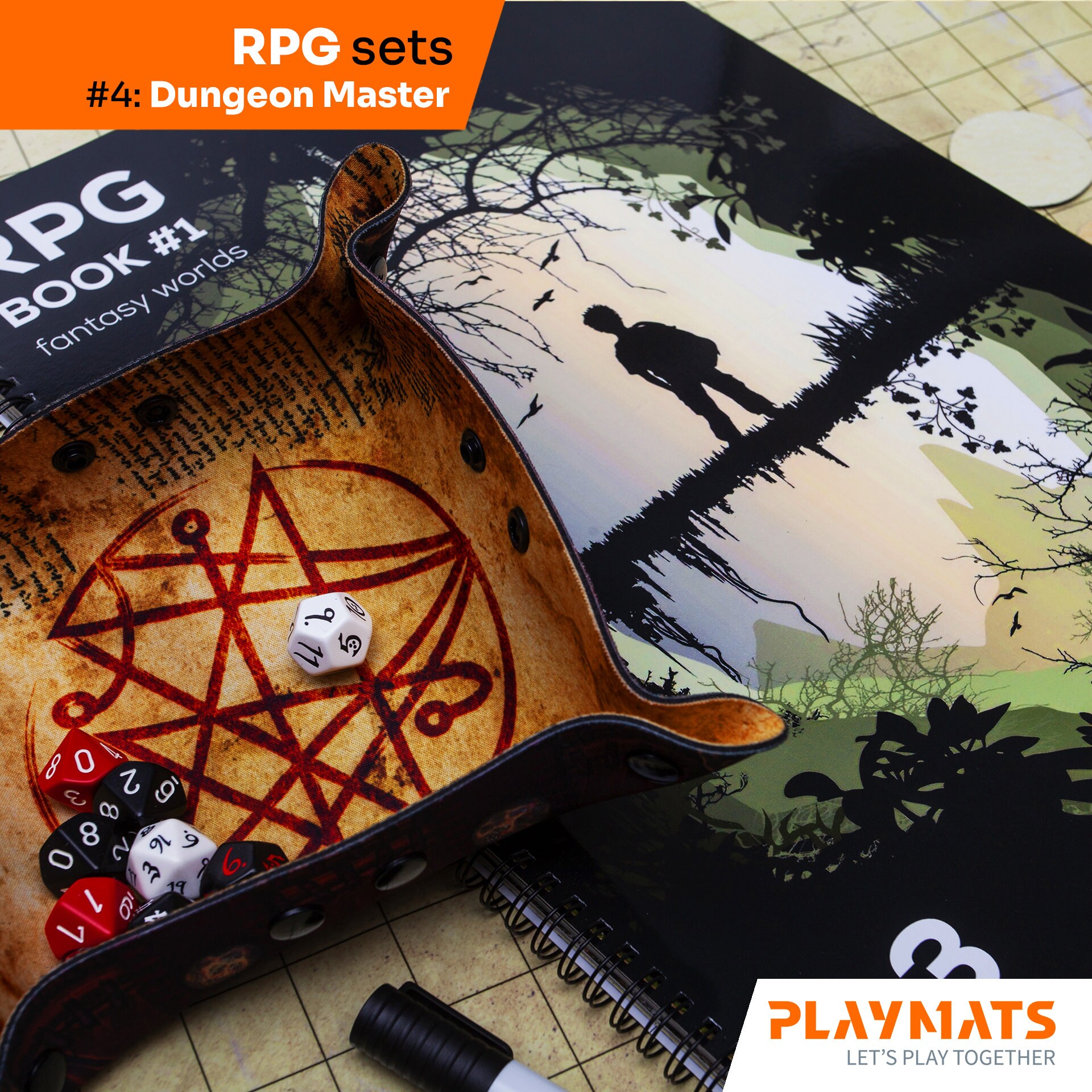RPG Set Dungeon Master Dryerase Mat 80x80 Cm With Grid Etsy