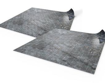 Tapis De Jeu De Rôle Effaçable à Sec 50 X 50 Cm Avec Grille Carrée – Tapis De Combat Effaçable à Sec Pour Jeux De Rôle, Donjons Et Dragons (D&D), Pathfinder, Blanc