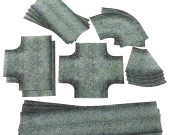 Paved roads - anti-slip fabric 2D Road set (width 7,6 cm / 3")
