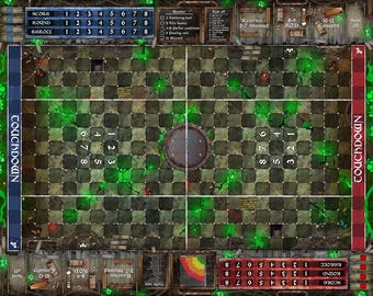 Canal 35.5&quot;x27.5&quot; / 90x70 cm - Rubber mat for battle games compatible with Blood Bowl / Blood Bowl 7s