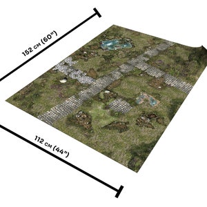Rubber mat compatible with Age Of Sigmar - Treasure Land 44"x60" / 112x152 cm