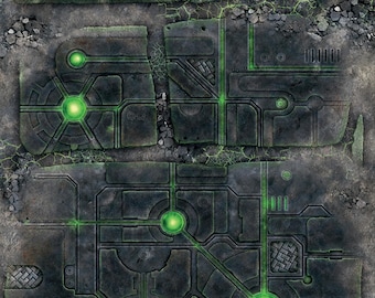DeathWorld Tomb 44”x60” / 112 x 152 cm - einseitige Gummimatte kompatibel mit 40K & Stunden Keres (Inoffizielles, nicht lizenziertes Produkt)
