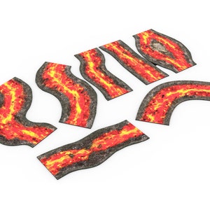 2D modular rivers set - Lava