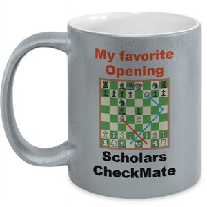 Chess Lover Mug, 11oz mug, gift for Chess Player, Chess Lover Gift, Scholar&#39;s Mate
