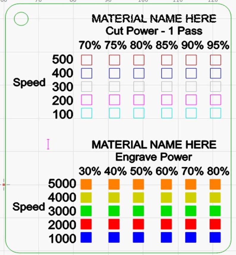 Customizable Laser Engraving and Cutting Test File Etsy UK