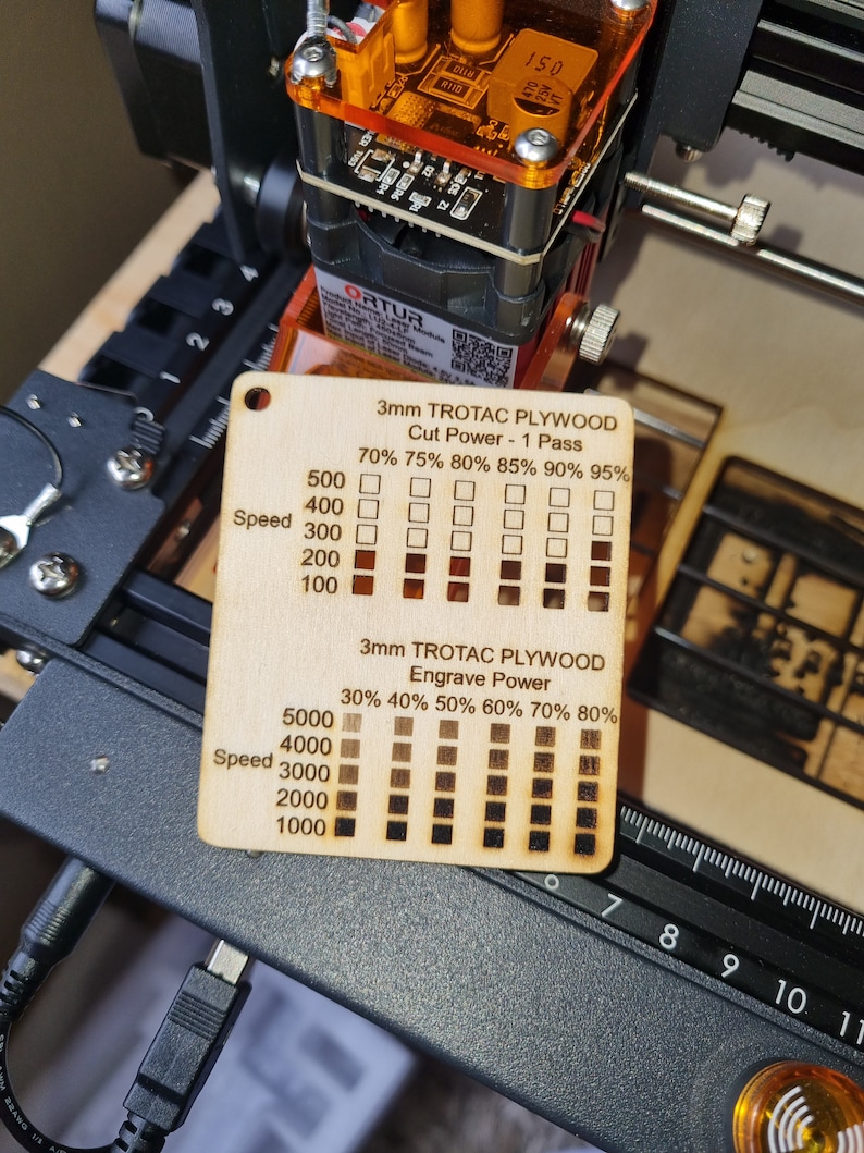 Customizable Laser Engraving and Cutting Test File Etsy UK