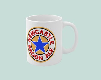 Newcastle Broon Ale logo Football Mug | Ceramic Coffee Cup