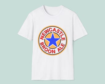 Newcastle Broon Ale star logo T-Shirt | Retro brewery badge design