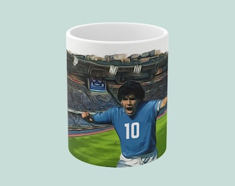 Maradona Football Napoli Mug | Ceramic Coffee Cup 11oz 15oz