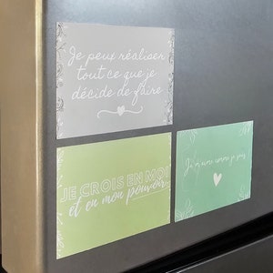 Pack of 3 magnets with positive phrase for self-esteem, positive position affirmation magnet, magnet for self-confidence