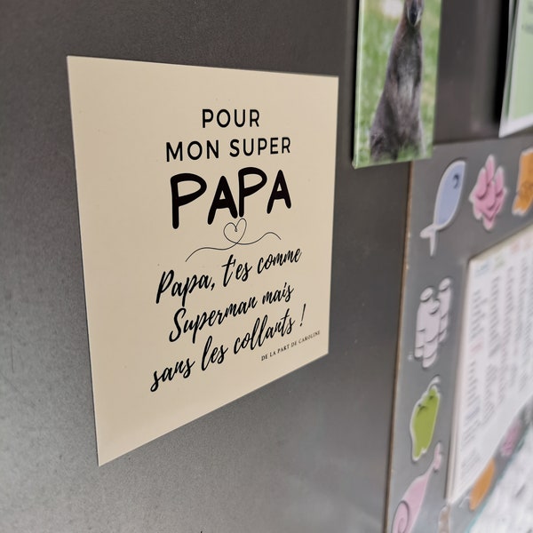 Cadeau personnalisé pour papa, Magnet de frigo personnalisé à offrir, aimant personnalisé à offrir, idée cadeau papa, papa personnalisé