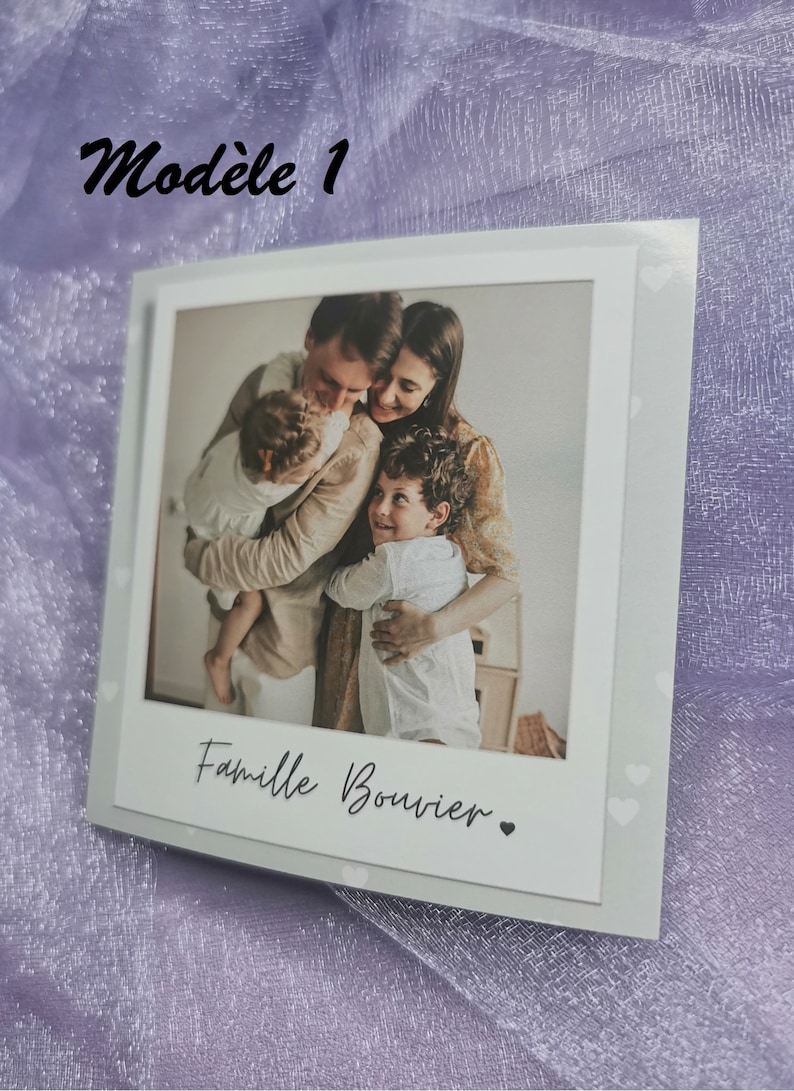 Magnet de frigo personnalisable pour la famille, Aimant de frigo avec photo, cadeau personnalisé papa, photo personnalisable image 2