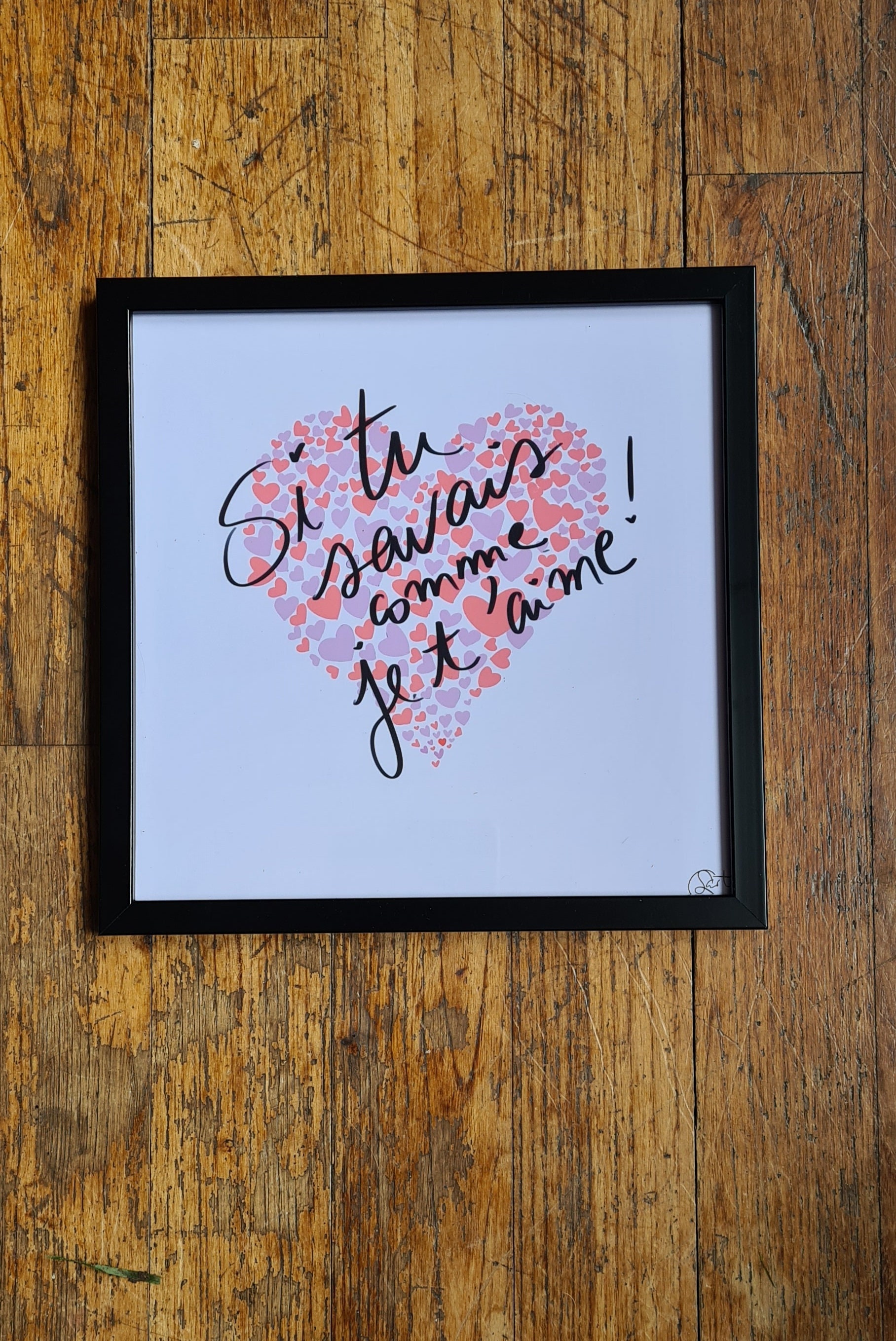 Cadre Déclaration d'amour, Cadre Pour La Saint Valentin, d'amour en , Cadeau Décoration Romantique