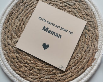 Grußkarte für Mama zum Ausdrucken, gelbe Karte zum Verschenken für Mama, Karte als Begleitgeschenk für Mama, Karte zum Verschenken für Mama
