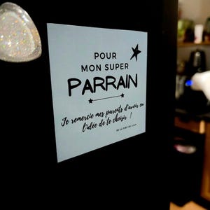 Imán personalizado para padrino, idea regalo original, imán para regalar