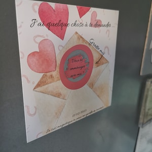Magnet à gratter personnalisé, carte à gratter question personnalisable, surprise à gratter, magnet souvenir à gratter, idée cadeau surprise