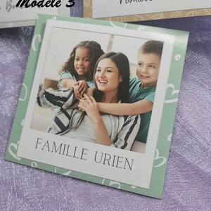 Magnet de frigo personnalisable pour la famille, Aimant de frigo avec photo, cadeau personnalisé papa, photo personnalisable image 4