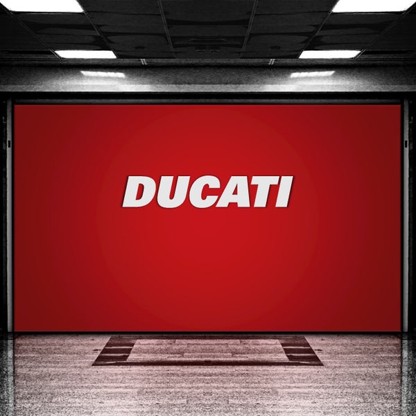 Plaque murale de garage en aluminium Ducati