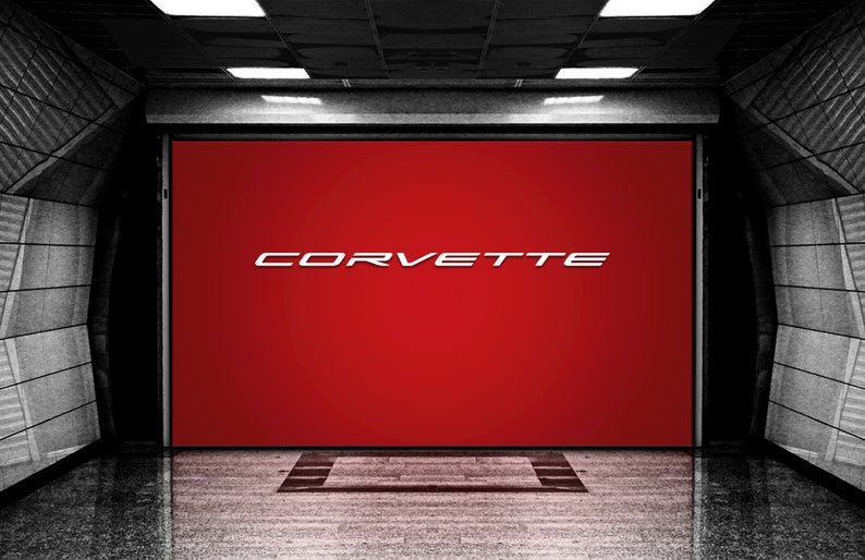Corvette Aluminium Garage Wall Sign Etsy