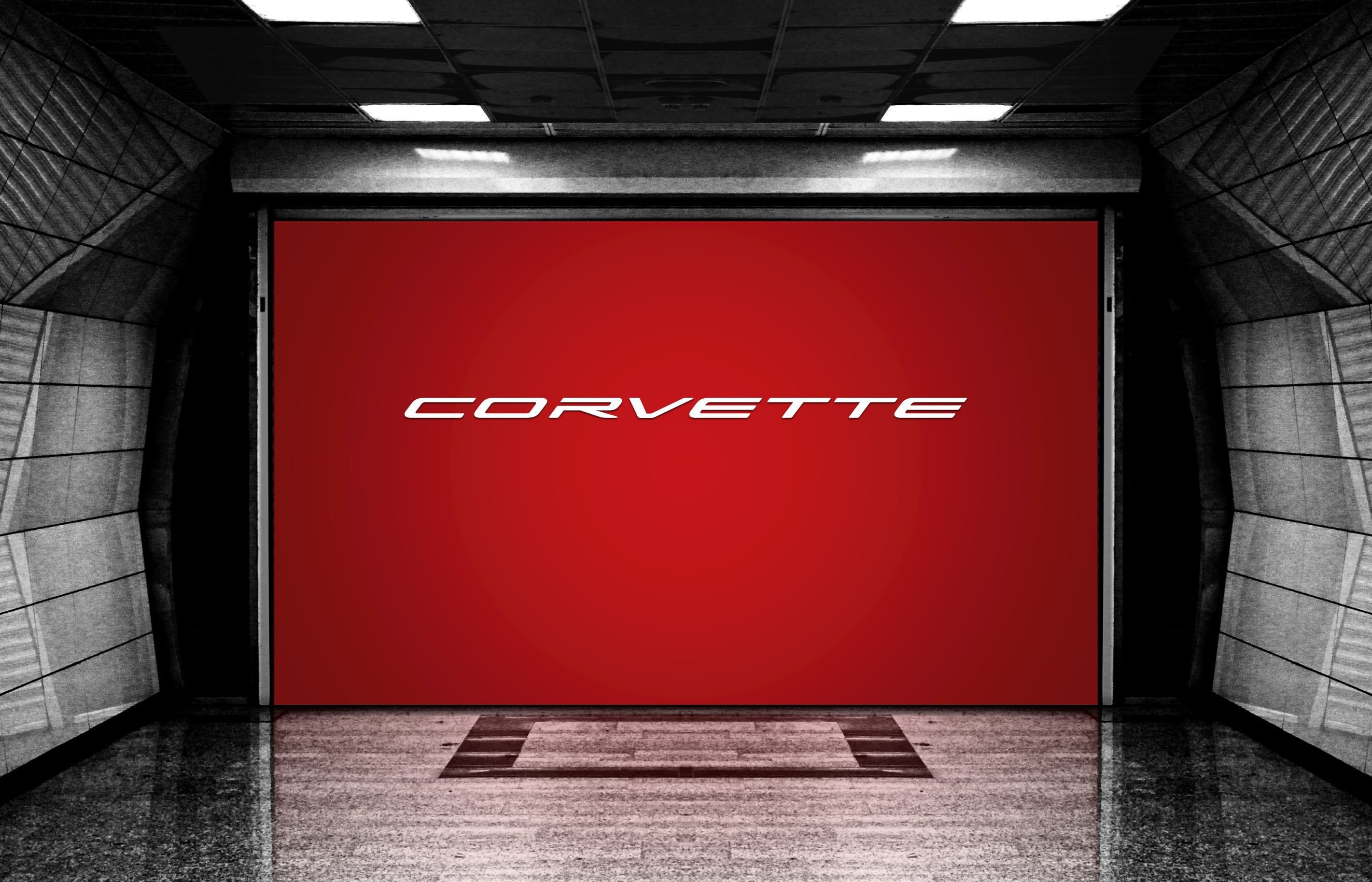 Corvette Aluminium Garage Wall Sign Etsy