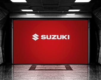 Cartello da parete per garage in alluminio Suzuki