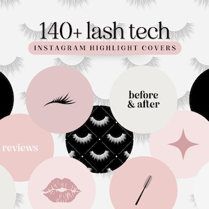 Lash Tech Instagram Highlight Covers Minimal Icons Neutral Aesthetic IG Story Covers Boho Instagram Story Icons Beauty Business