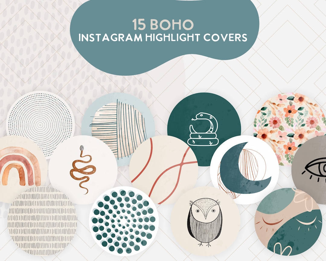 Boho Instagram Highlight Covers Minimal Line Art Neutral Icons Beige ...