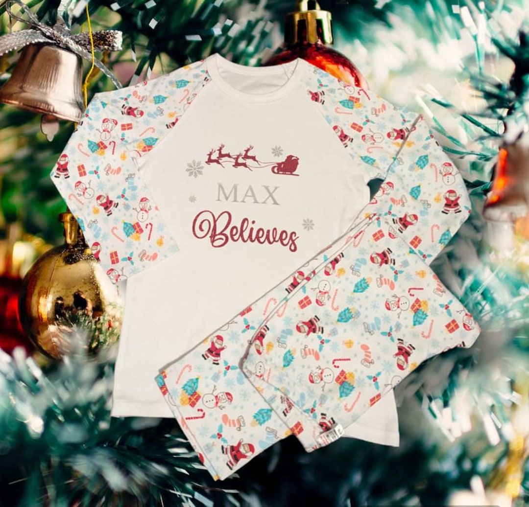 Children's Christmas Pajamas Etsy UK