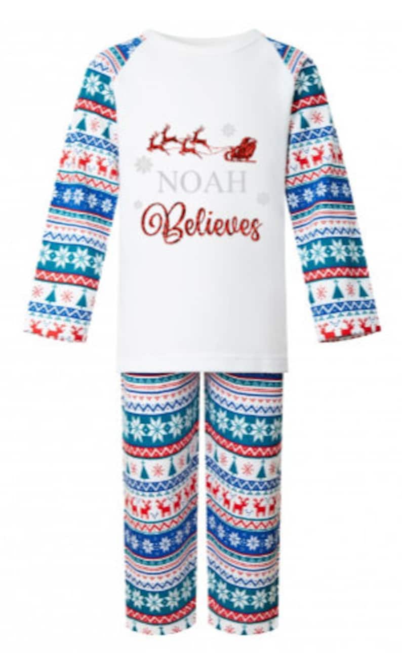 Children's Christmas Pajamas Etsy UK