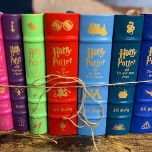 Full 7 Book Series, Hand Re-Bound Book, Leather bound, Can be Customized, Wizard Book, Made to Order