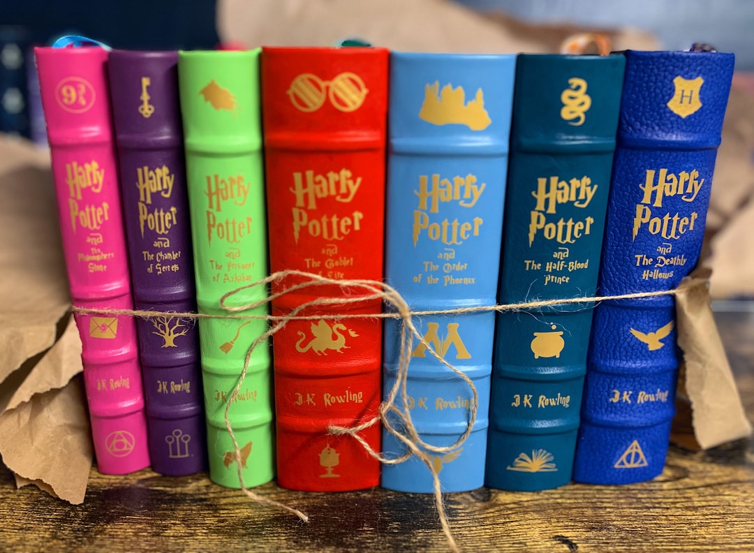 Hand Re-bound Harry Potter Book Set. All 7 Original Books in the