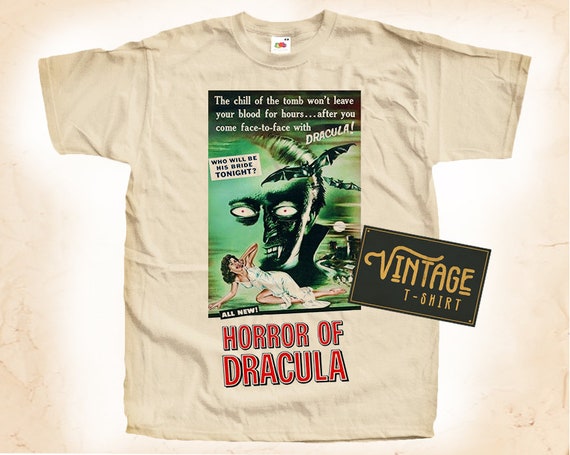 Horror of Dracula T shirt Tee Natural Vintage Cot… - image 1