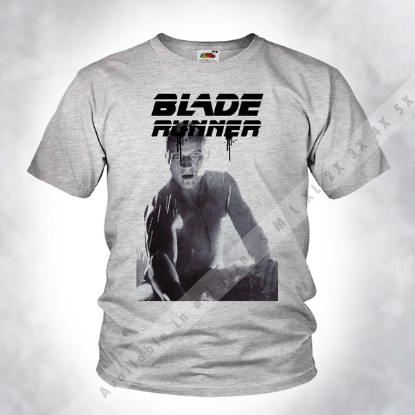 Vintage BLADE RUNNER v50 Camiseta Roy Batty Old Style Hombres Unisex Sport heather Gris DTG Print Sizes s m l xl 2x 3x 4x 5x