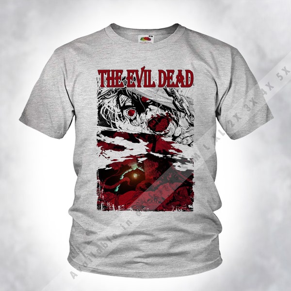 Vintage EVIL DEAD V9 T-shirt Tee Old Style Men Unisex Sport heather Grey DTG Print Sizes s m l xl 2x 3x 4x 5x