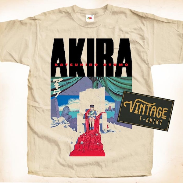 AKIRA V4 T shirt Tee Natural vintage 100% Cotton Movie Poster Toutes les tailles S M L XL 2X 3X 4X 5X