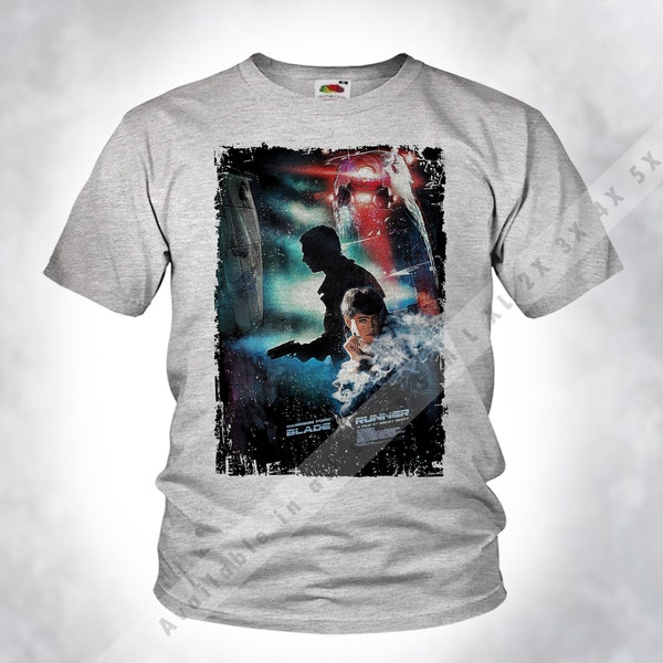 Vintage BLADE RUNNER v9 Camiseta Old Style Men Unisex Sport heather Gris DTG Print Sizes s m l xl 2x 3x 4x 5x