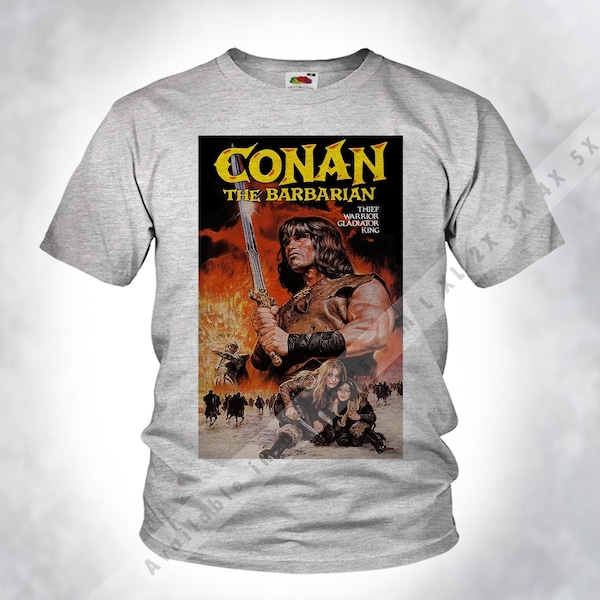 Vintage CONAN The Barbarian v15 Old Style Men Unisex Sport heather Grey DTG Print Sizes s m l xl 2x 3x 4x 5x