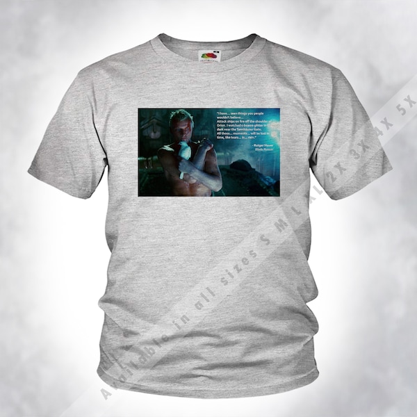 Vintage BLADE RUNNER v49 Camiseta Roy Batty Old Style Hombres Unisex Sport heather Gris DTG Print Sizes s m l xl 2x 3x 4x 5x