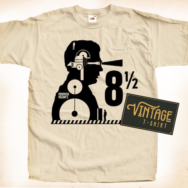 8 + 1,2  T shirt Tee Natural Vintage 100% Cotton Movie Poster All Sizes S M L XL 2X 3X 4X 5X